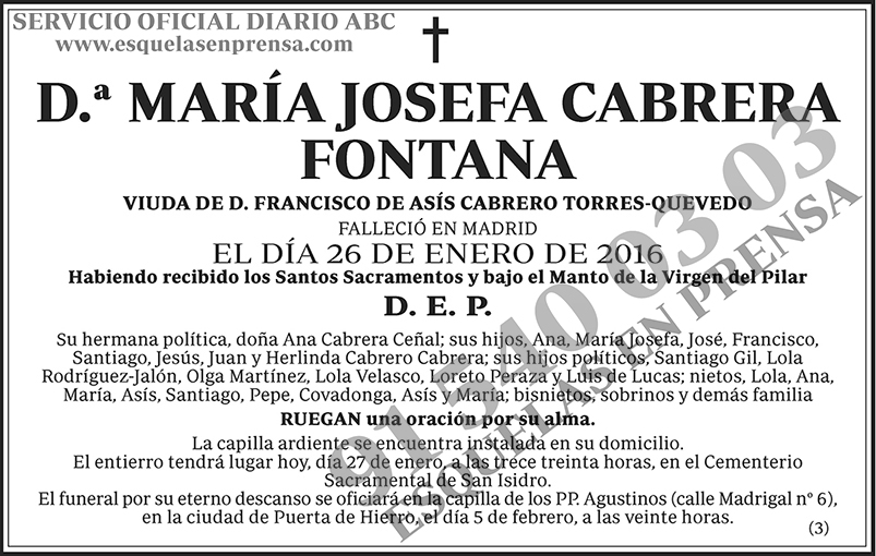 María Josefa Cabrera Fontana